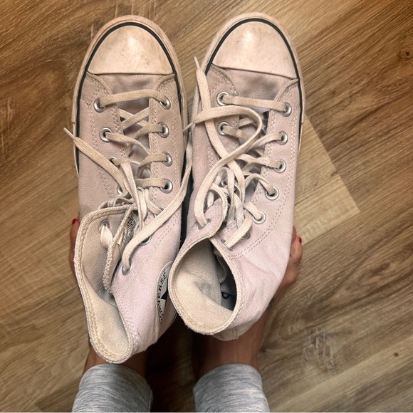 Converse Chuck Taylor Platform High Tops Lavender Purple Canvas Y2K Size 8.5 - Picture 11 of 16